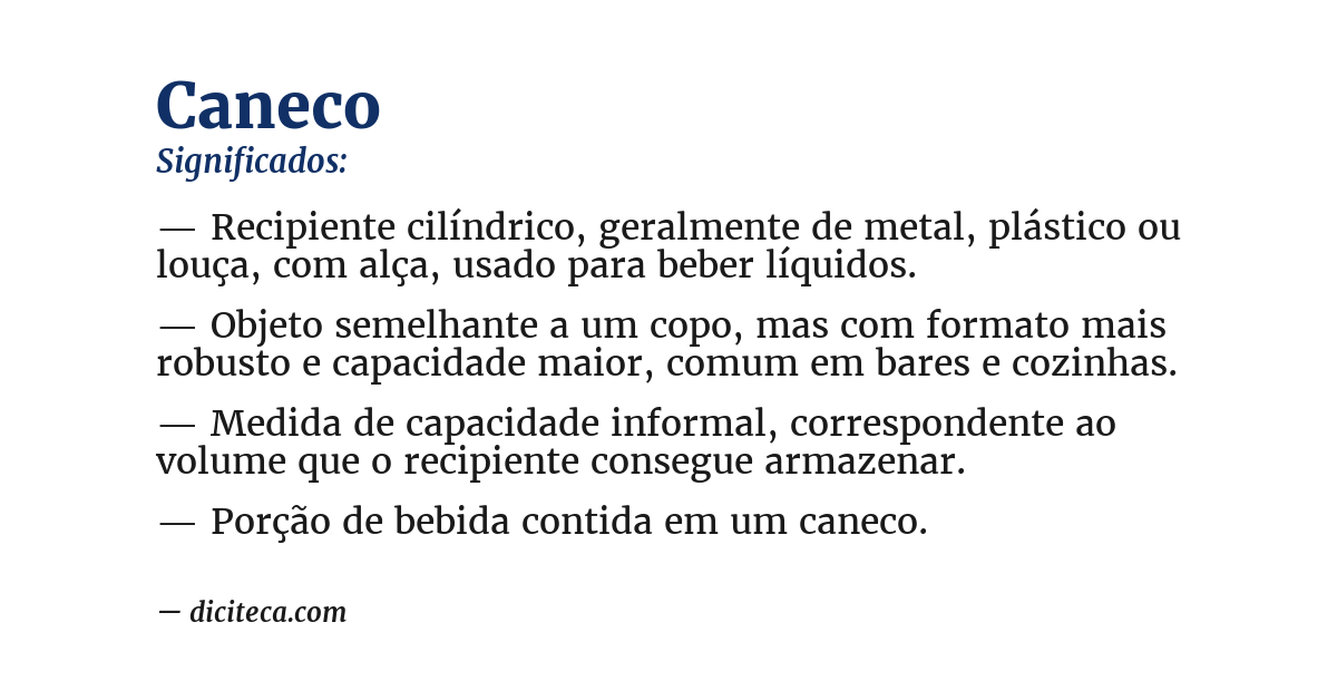 Significado de caneco