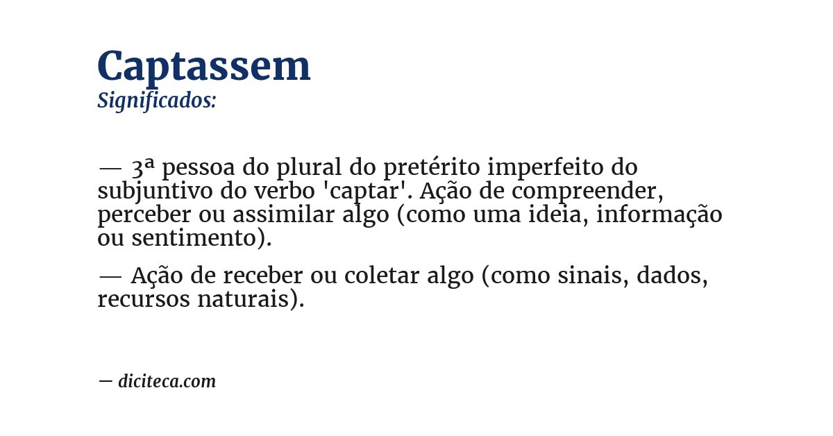Significado de captassem