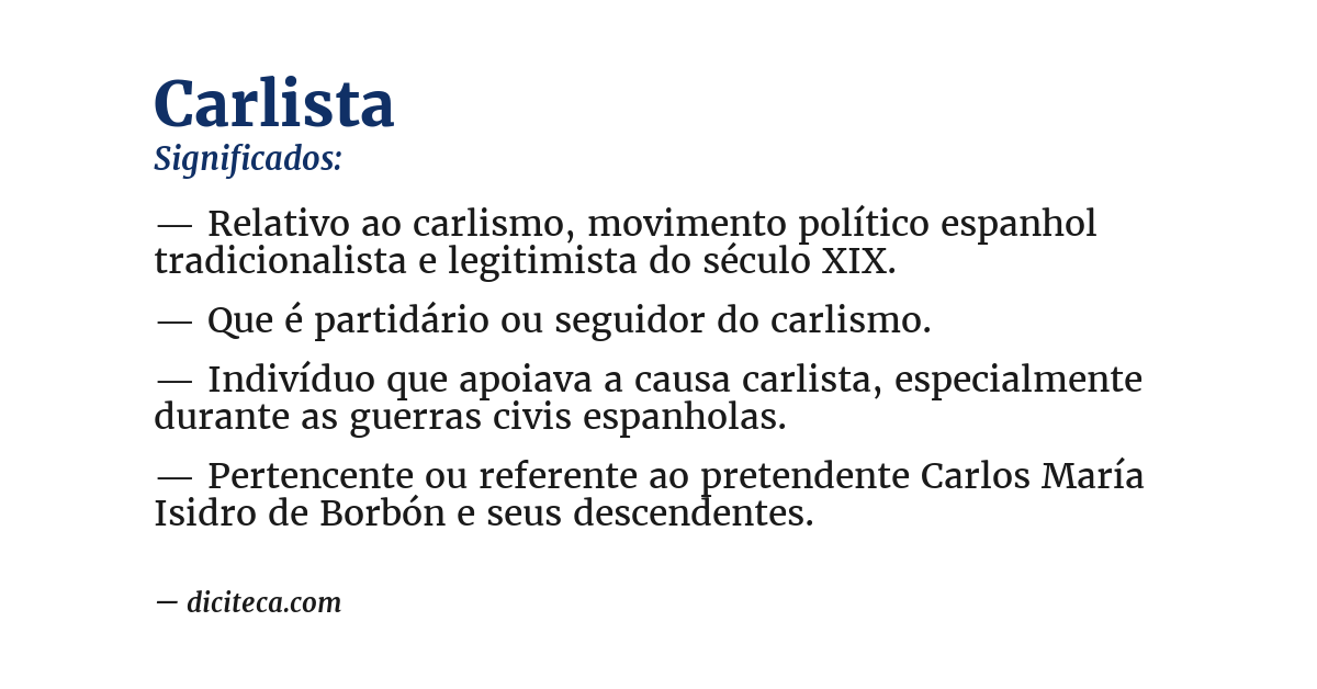 Significado de carlista