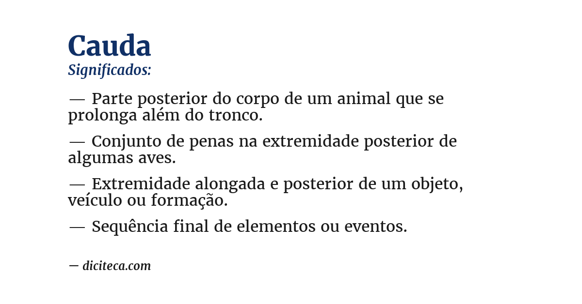 Significado de cauda