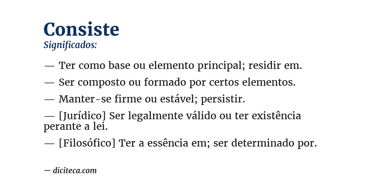 Significado de consiste
