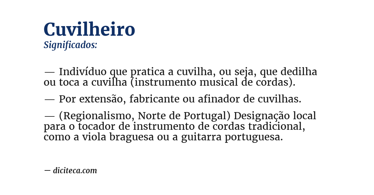 Significado de cuvilheiro