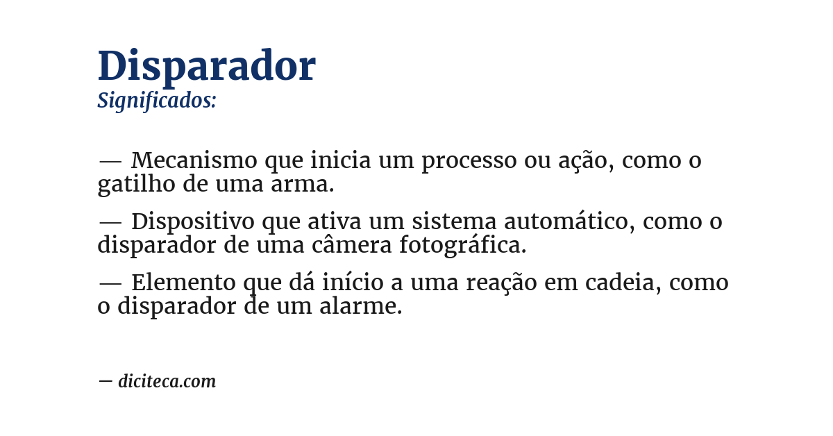 Significado de disparador