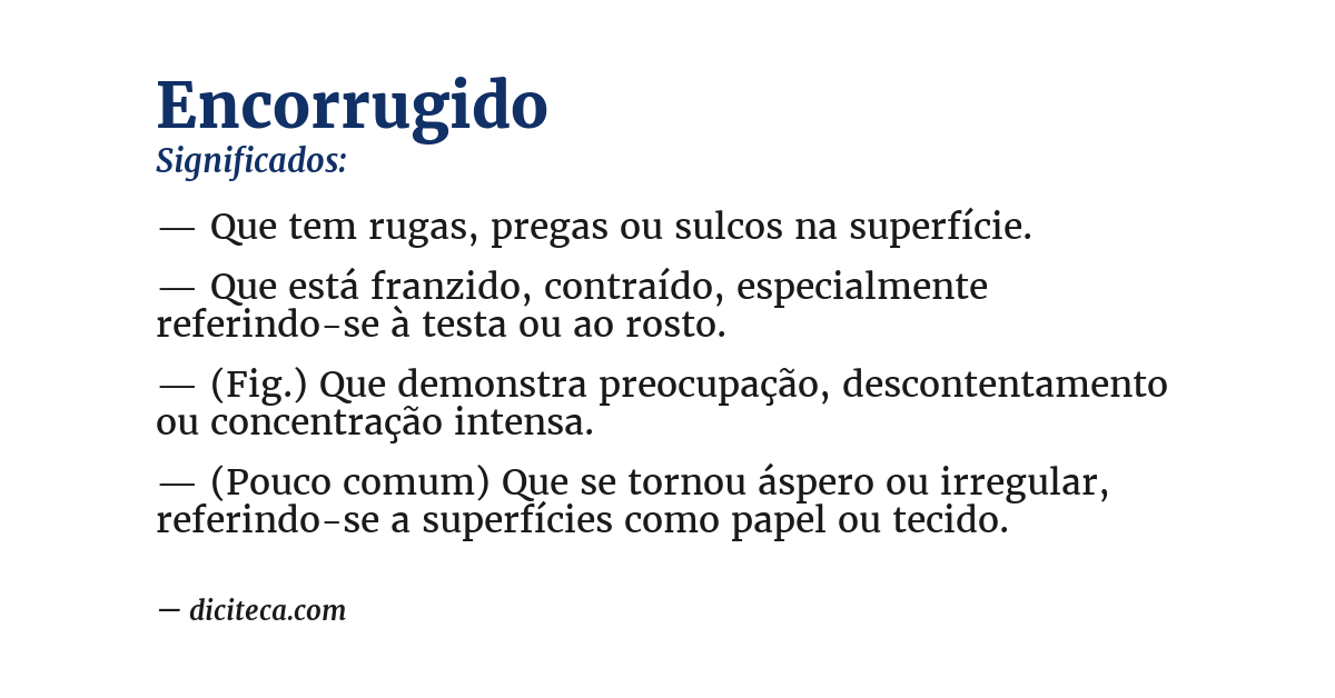 Significado de encorrugido