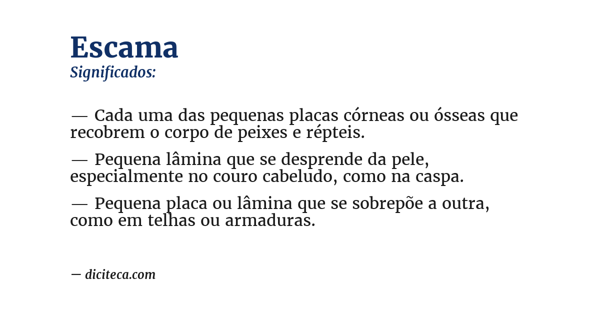 Significado de escama