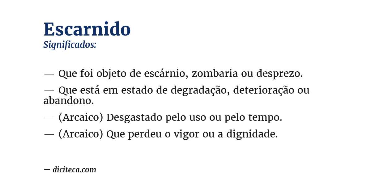 Significado de escarnido