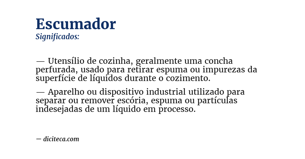 Significado de escumador