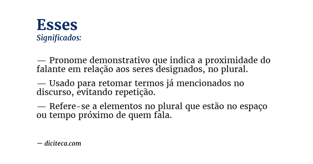Significado de esses