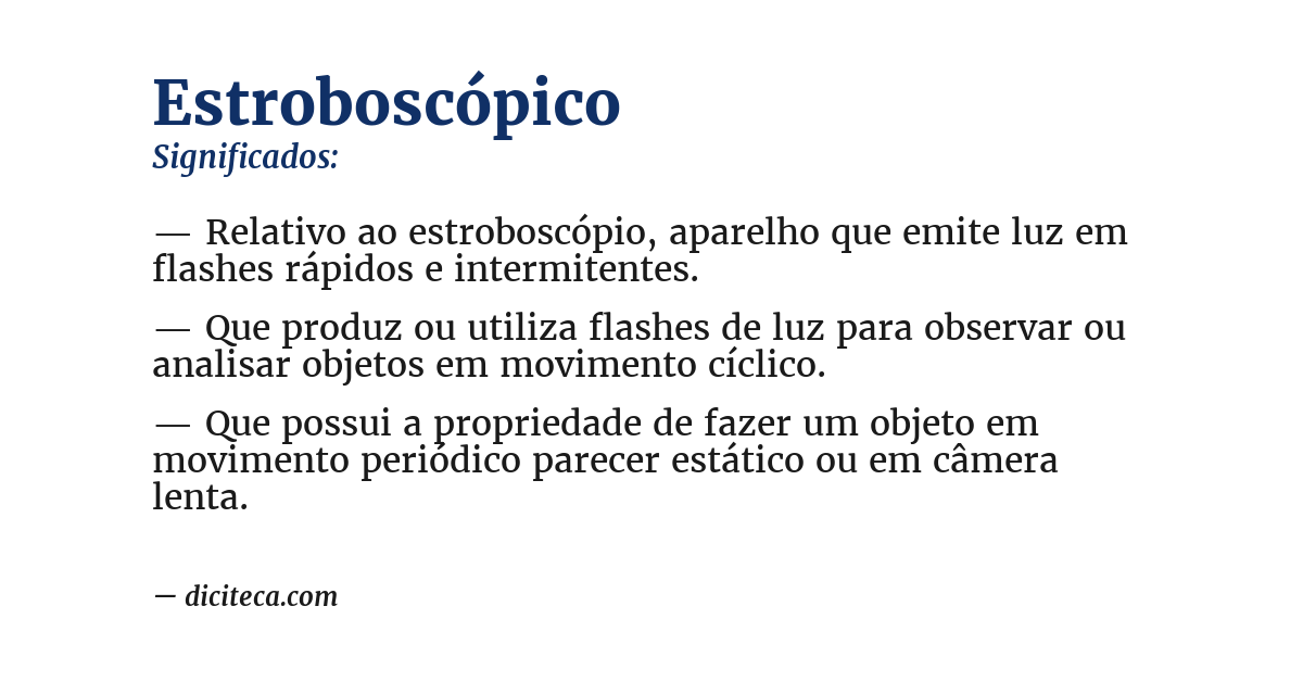 Significado de estroboscópico