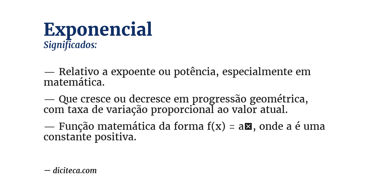 Significado de exponencial