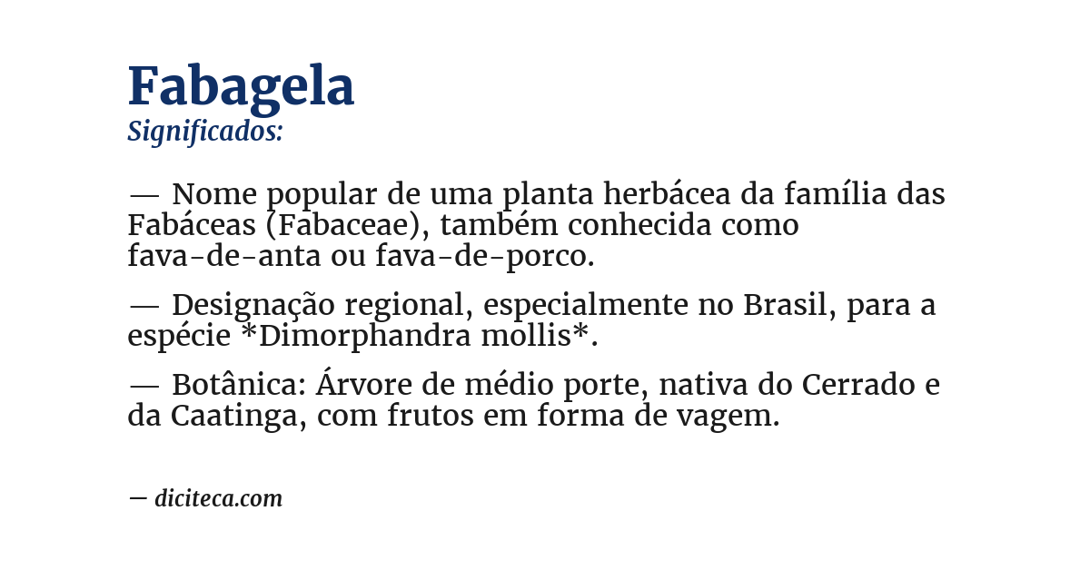 Significado de fabagela