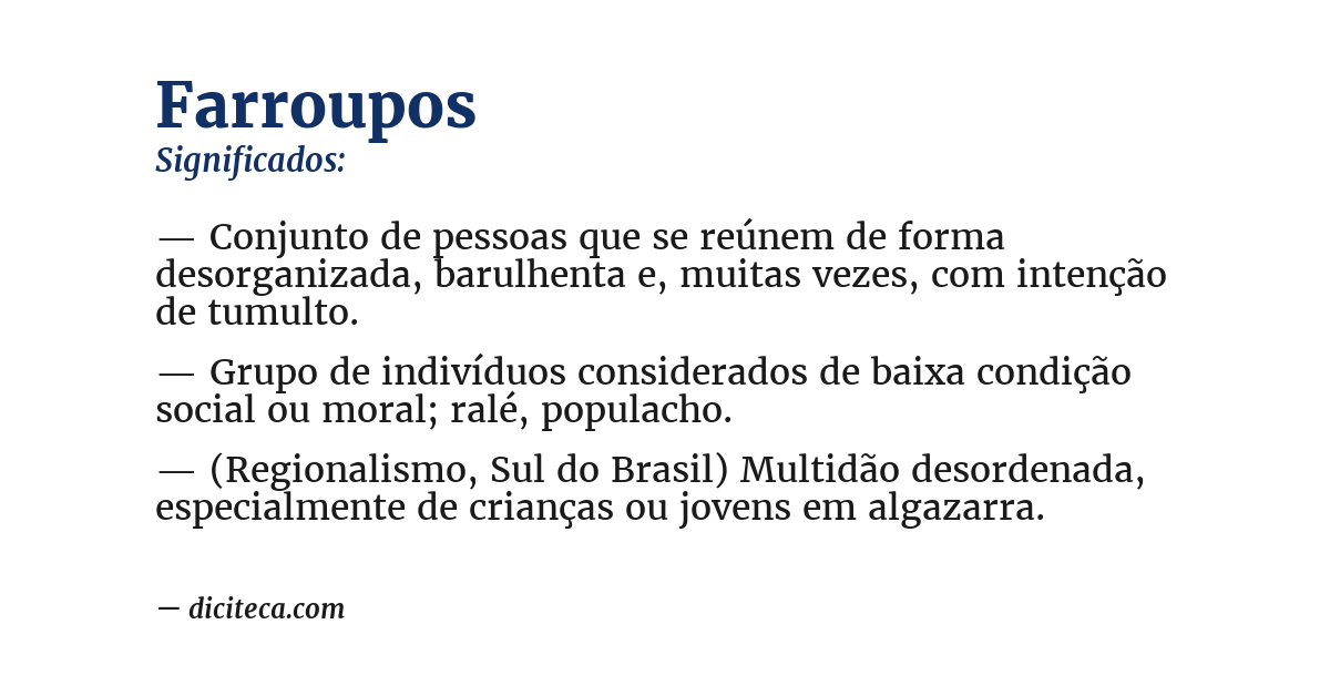 Significado de farroupos