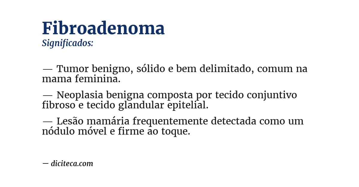 Significado de fibroadenoma