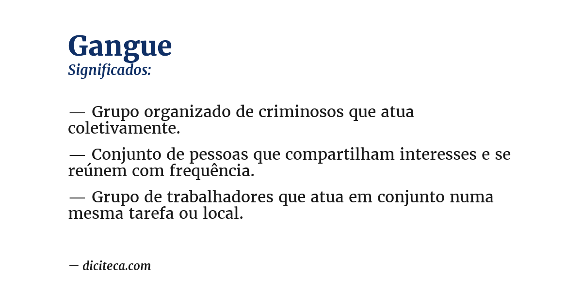 Significado de gangue