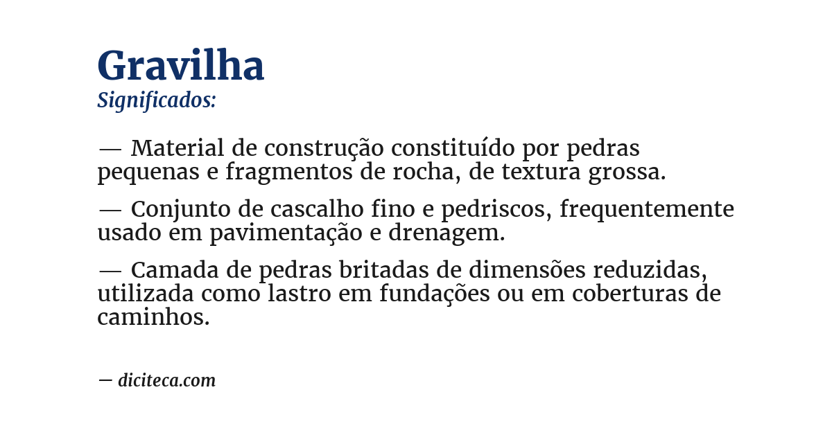 Significado de gravilha