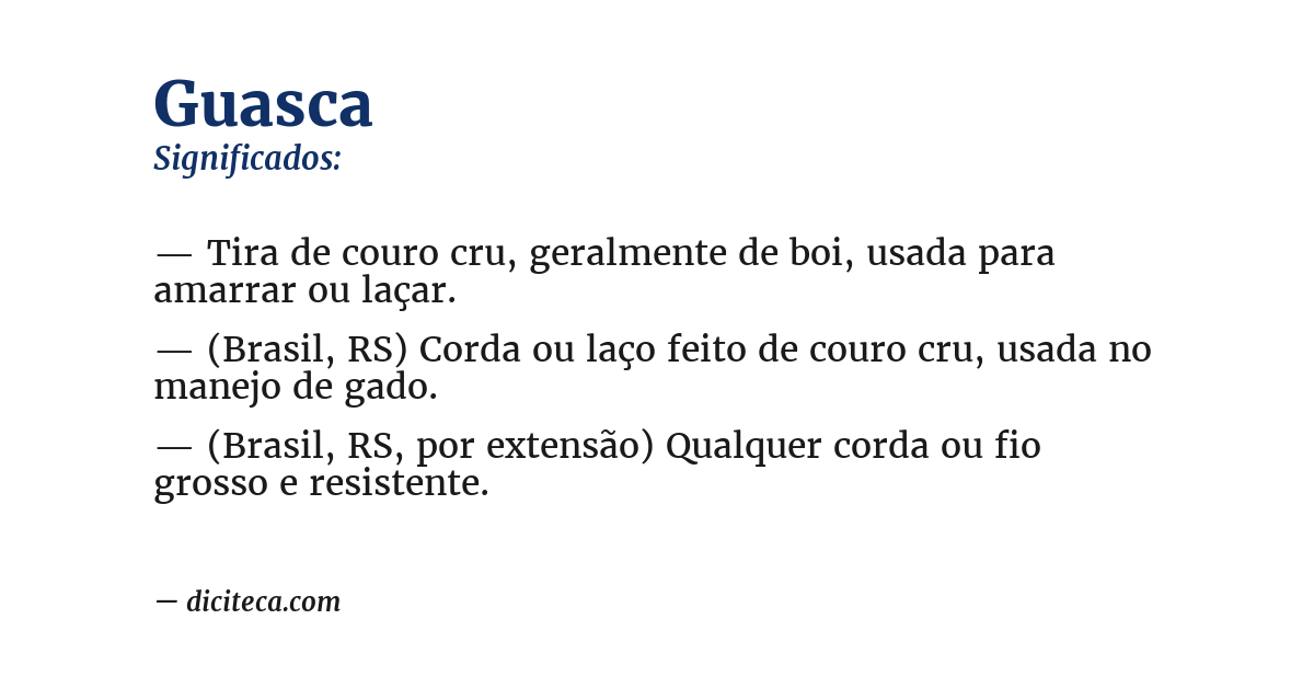 Significado de guasca