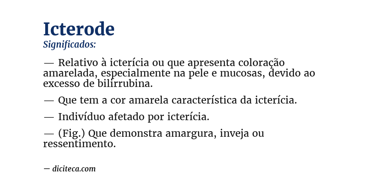Significado de icterode