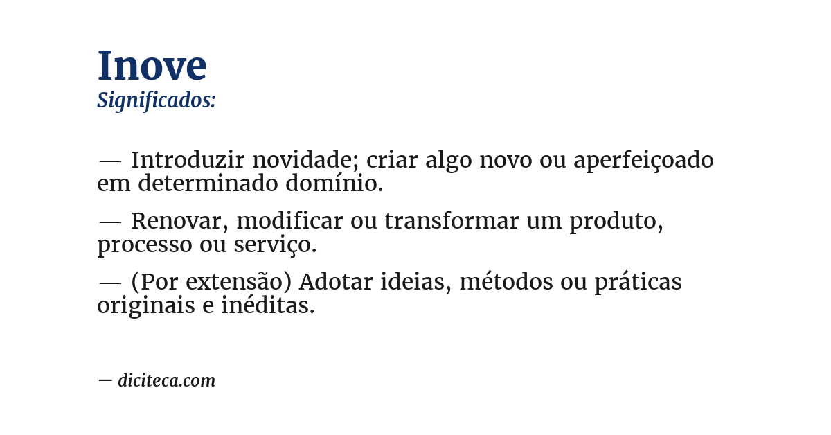 Significado de inove