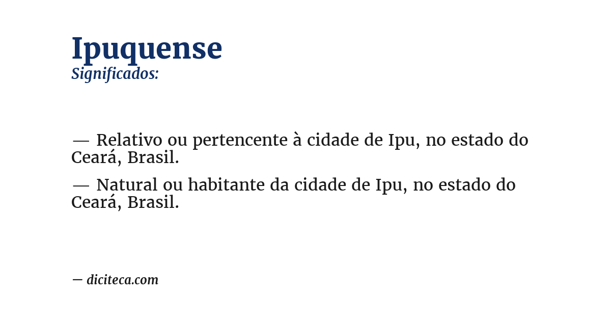 Significado de ipuquense