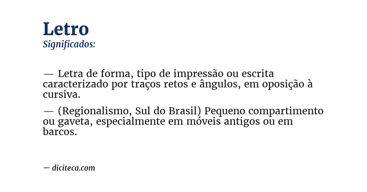 Significado de letro