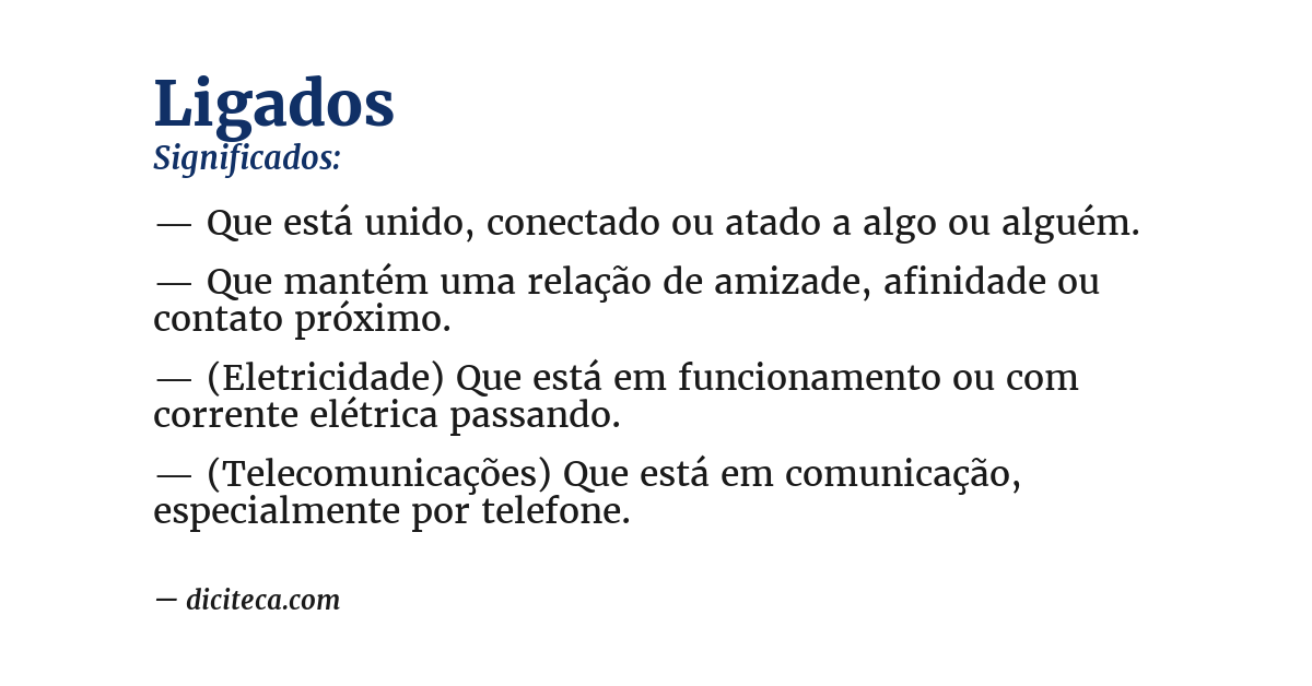 Significado de ligados