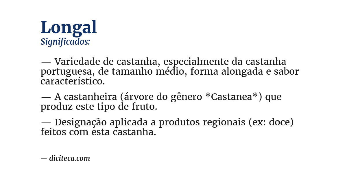 Significado de longal