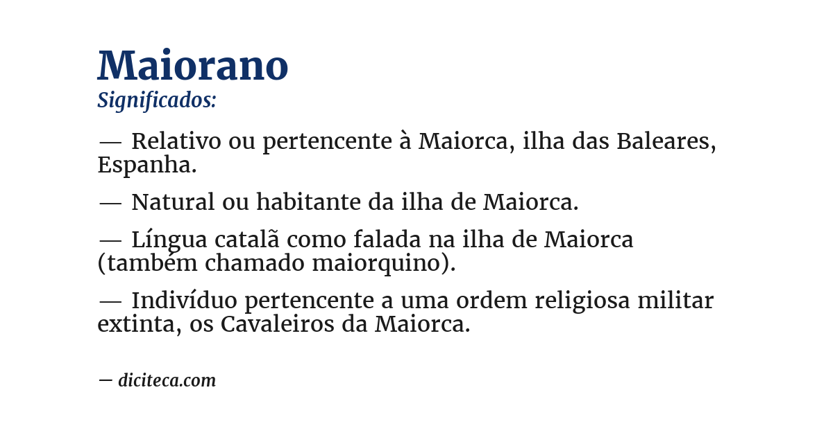 Significado de maiorano