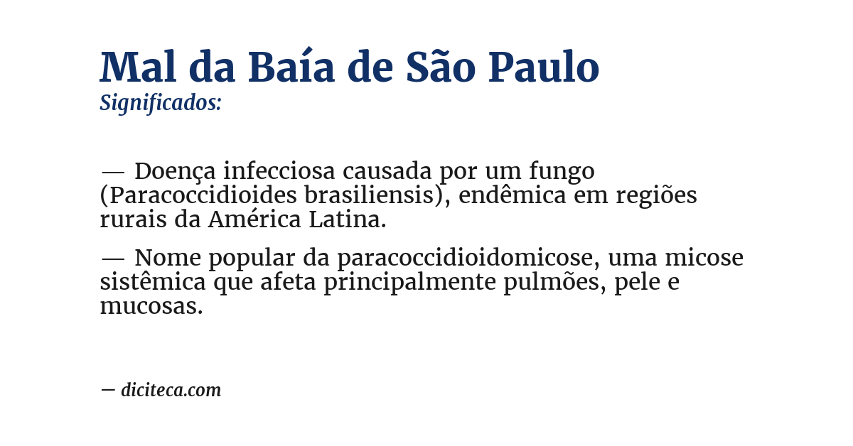 Significado de mal da baía de são paulo
