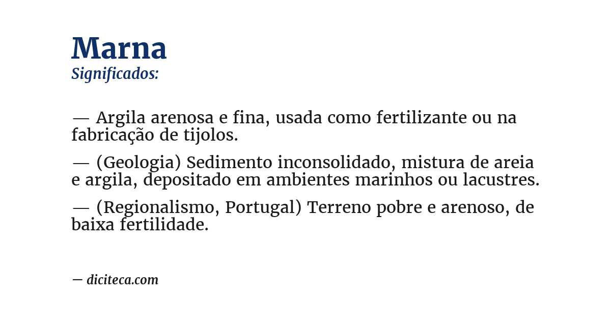 Significado de marna