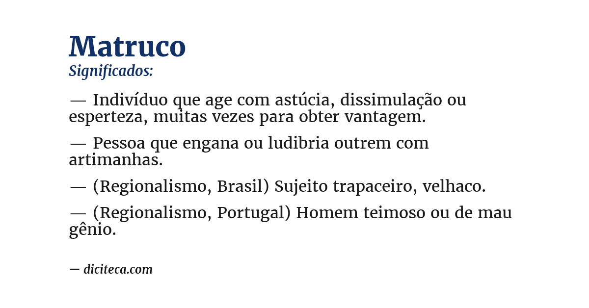 Significado de matruco