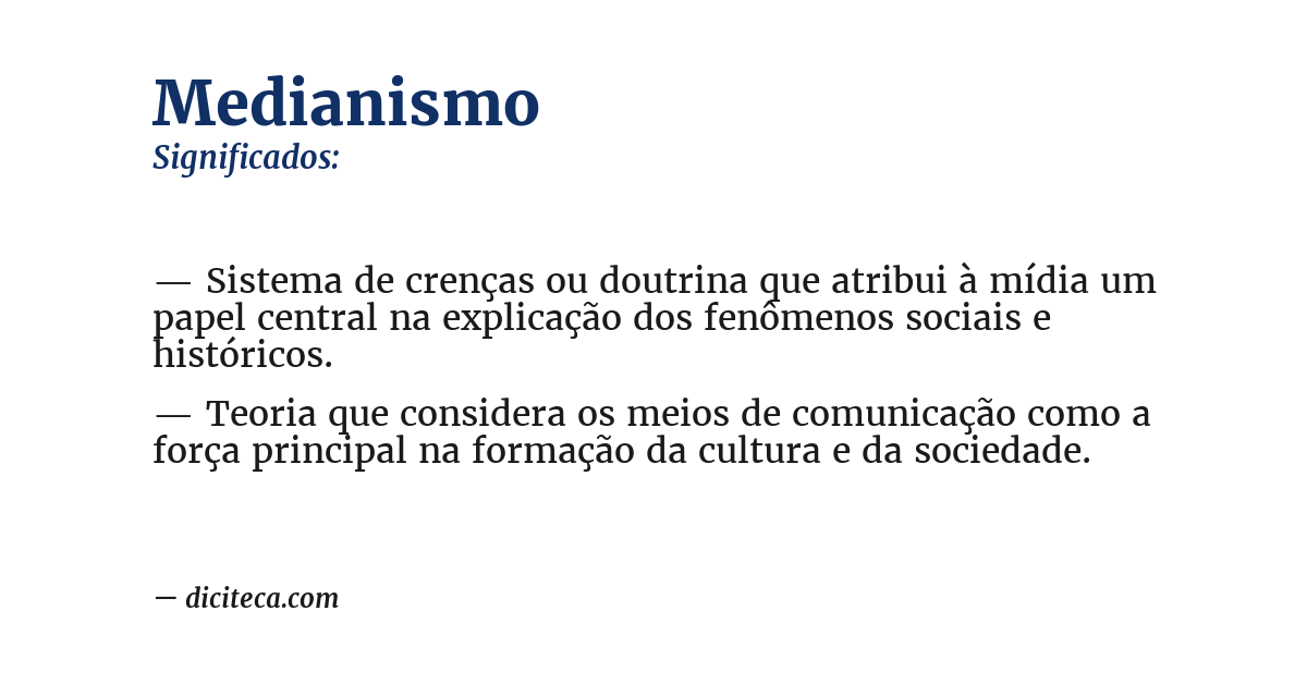 Significado de medianismo