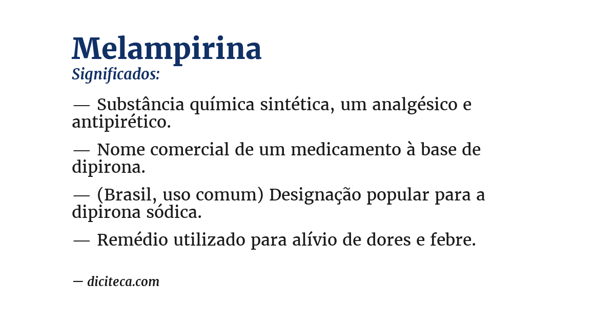Significado de melampirina