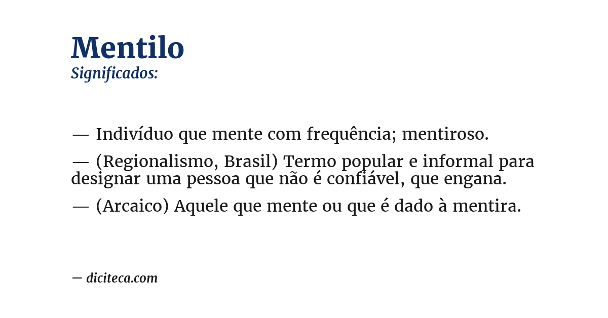 Significado de mentilo