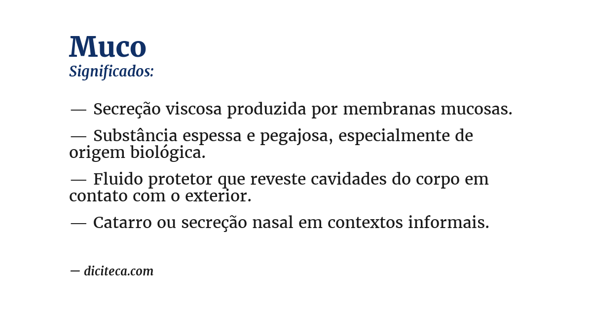 Significado de muco