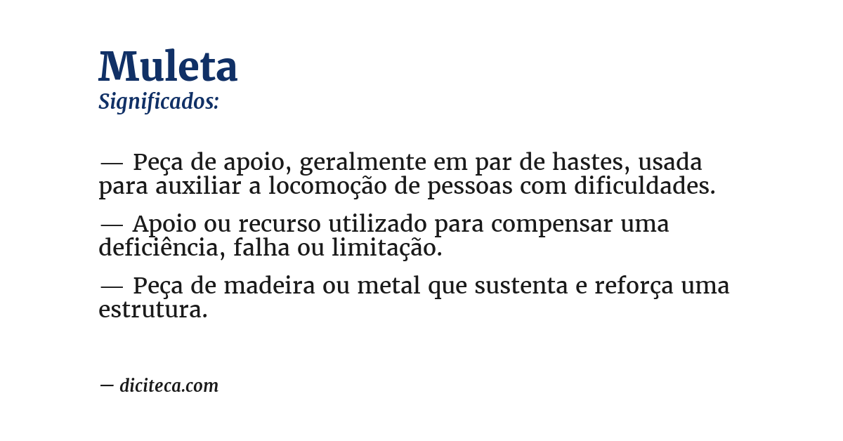 Significado de muleta