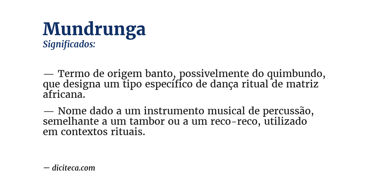 Significado de mundrunga
