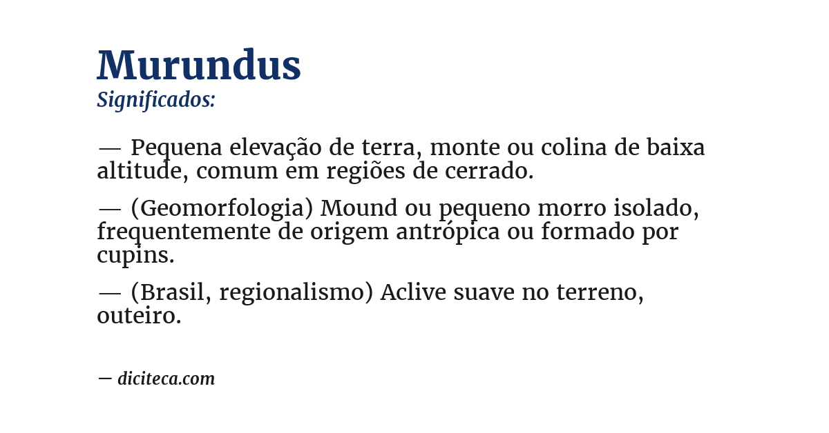 Significado de murundus