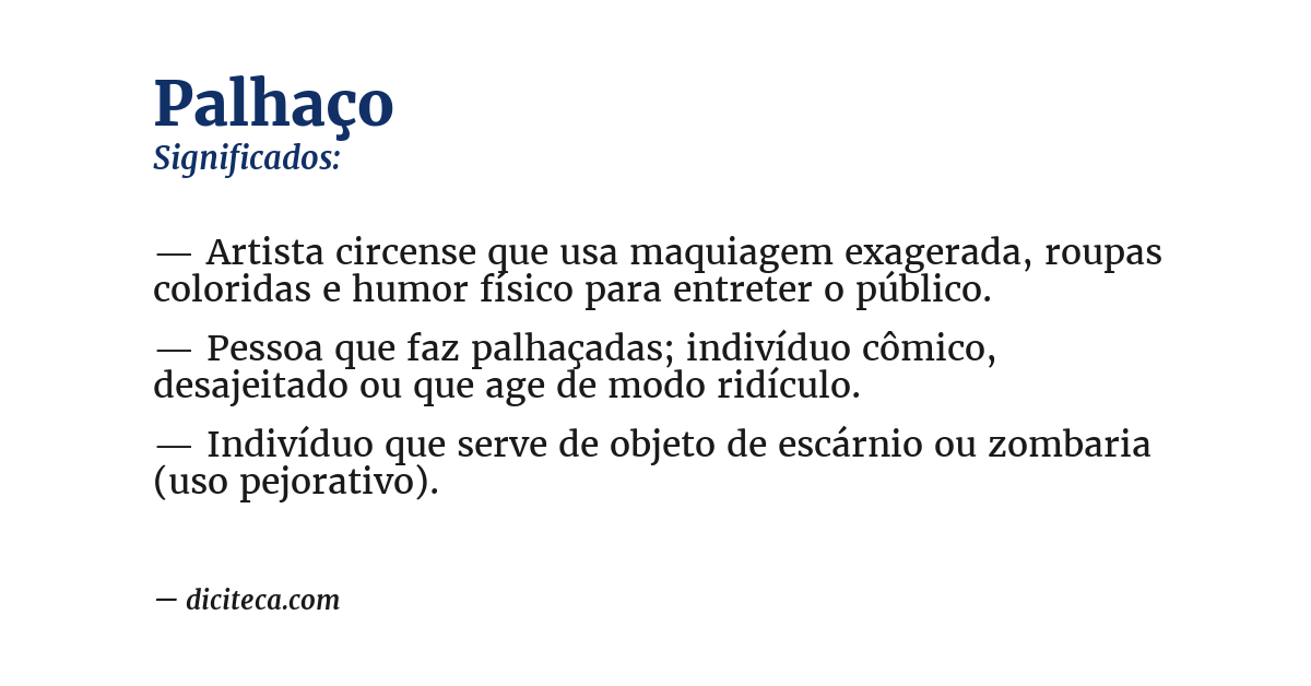 Significado de palhaço