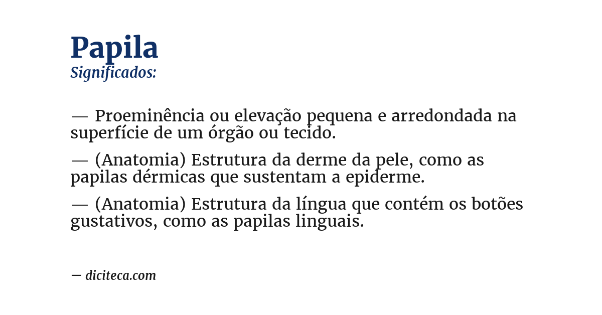 Significado de papila
