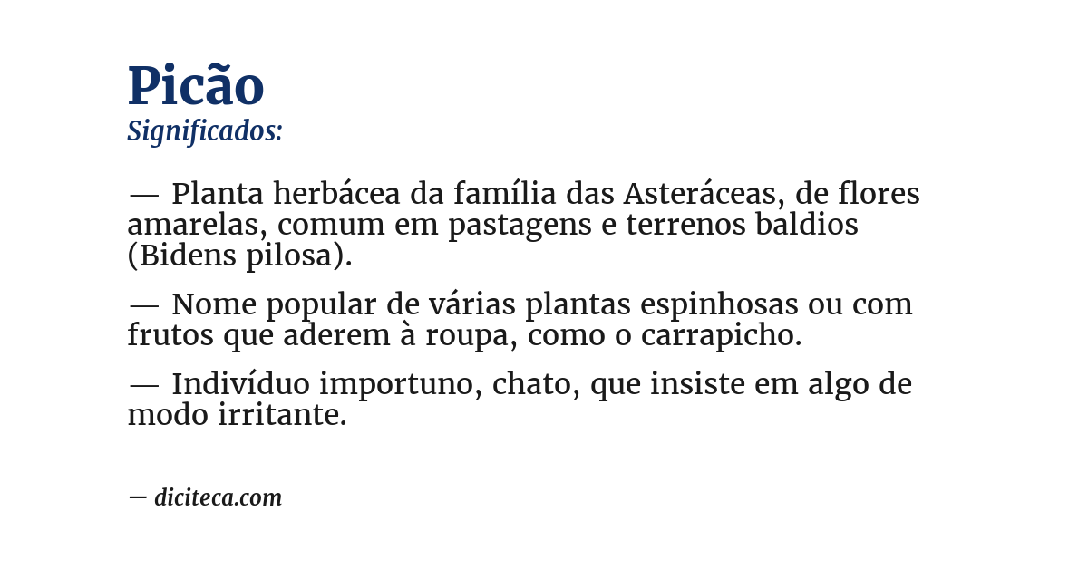 Significado de picão