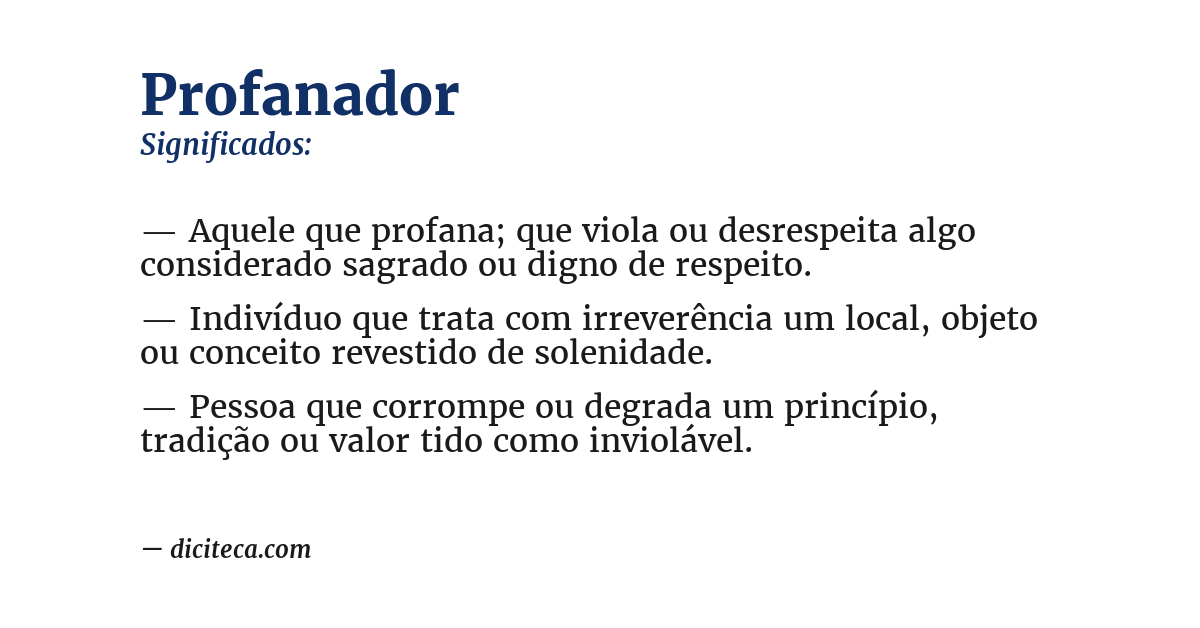 Significado de profanador