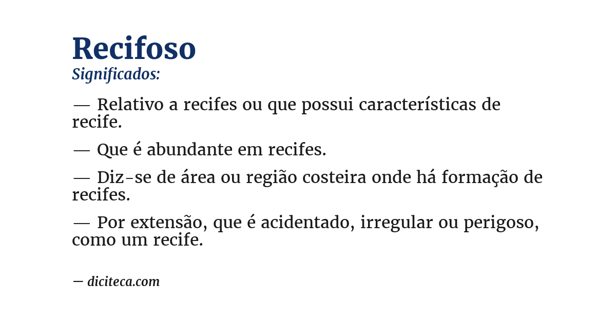 Significado de recifoso