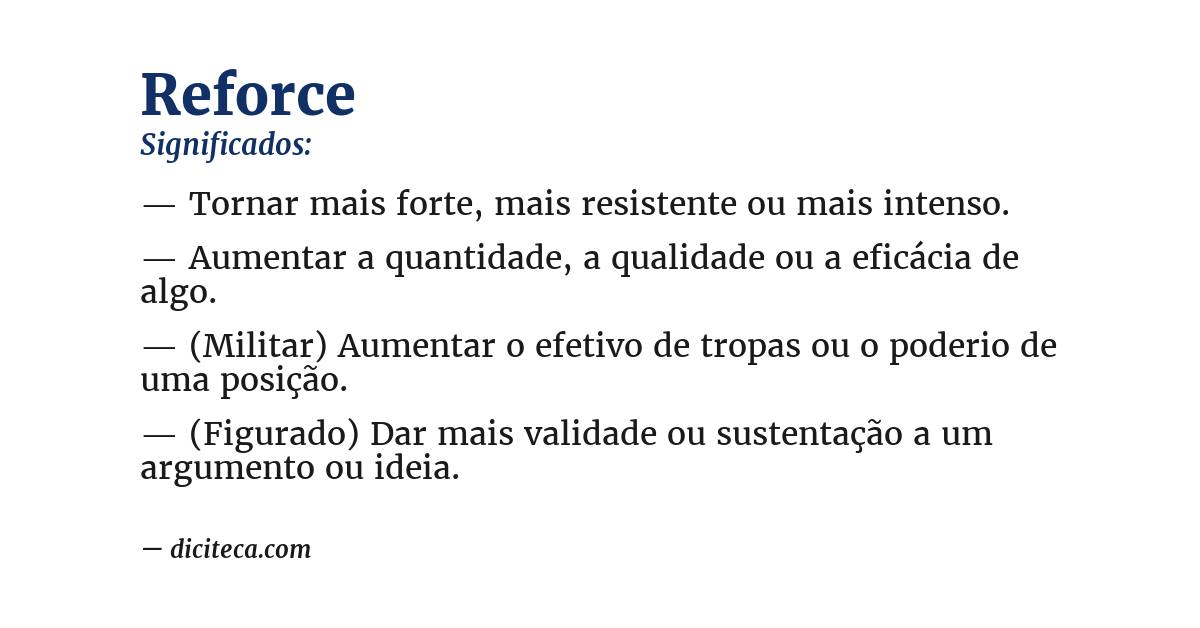 Significado de reforce