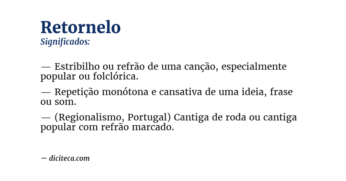 Significado de retornelo