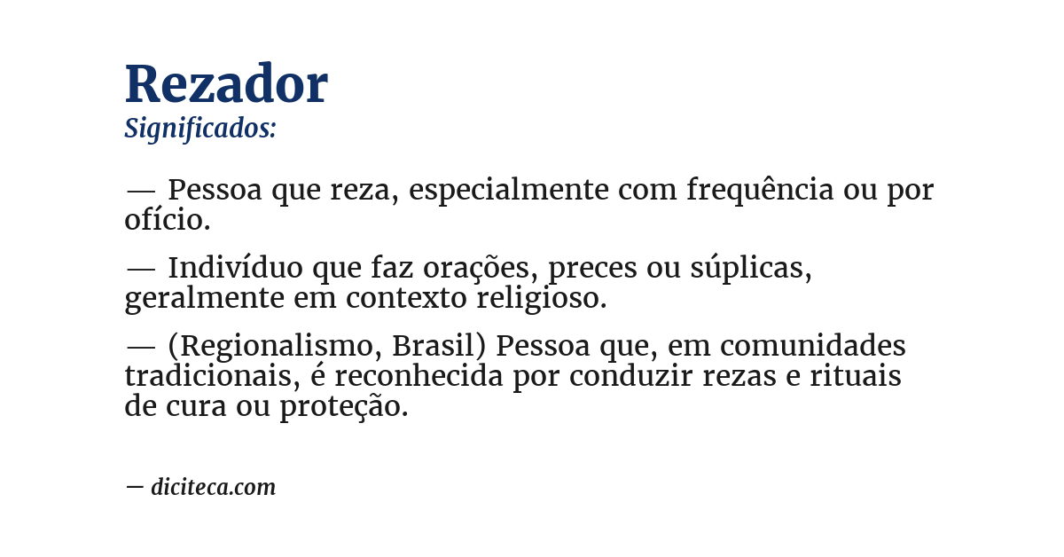 Significado de rezador