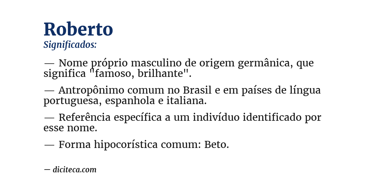 Significado de roberto