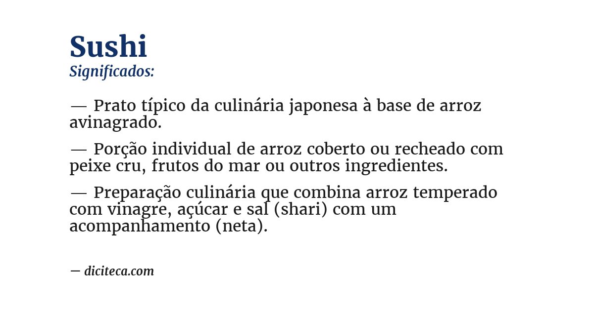 Significado de sushi