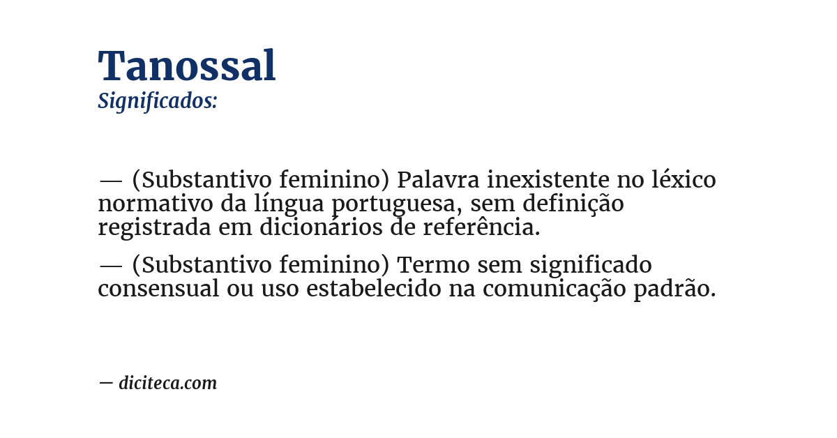 Significado de tanossal