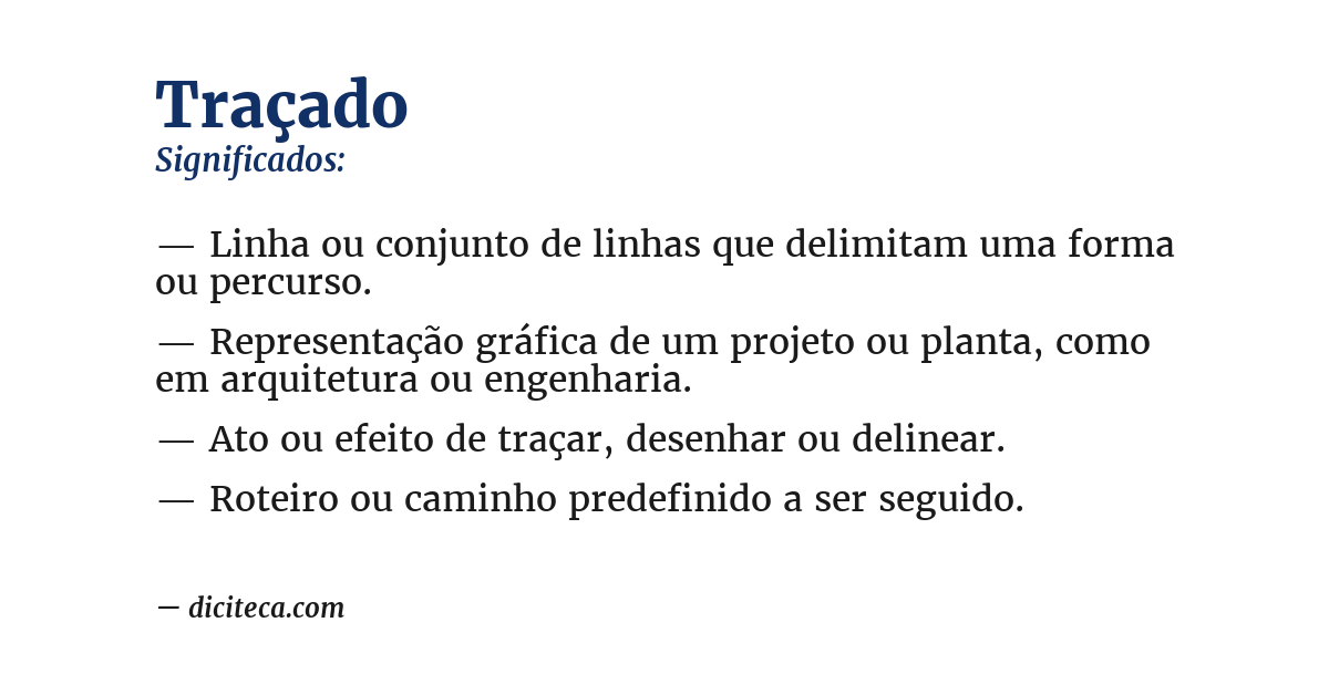 Significado de traçado