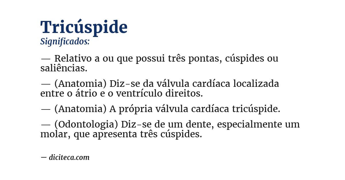 Significado de tricúspide